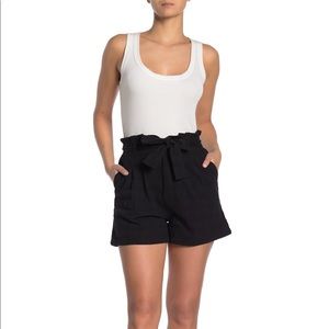 High Waist Tie Front Shorts